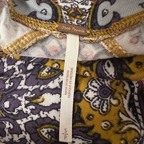 Free People Chase Me Long Sleeve Paisley Print Turtleneck | Size Small - Picture 8 of 9